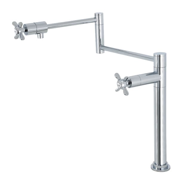 Deck Mount Pot Filler, Polished Chrome